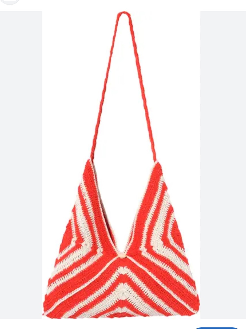 NWT!! Faherty Red & Cream Striped Knit Shoulder Bag